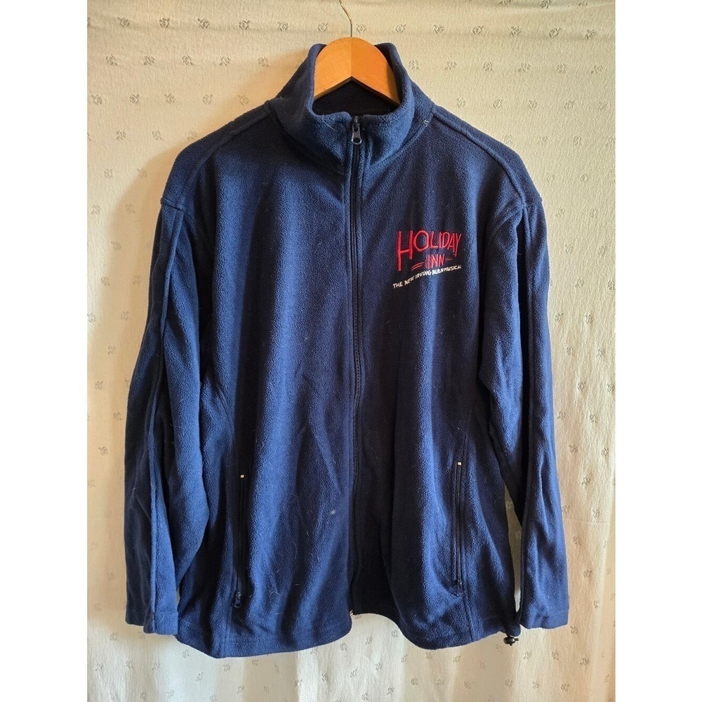 Holiday Inn Broadway Navy Full-Zip Fleece Jacket Size M
